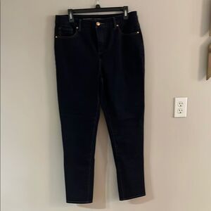 Chico's Dark Blue So Slimming Girlfriend Slim Leg Ankle Jeans